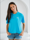 Lightweight Crop Tee (Aqua Blue)