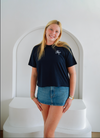 Lightweight Crop Tee (French Navy)