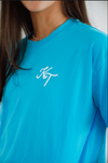 Lightweight Crop Tee (Aqua Blue)